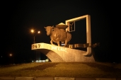 The symbol of the Engels city. 
Bullock, carrying salt.
Photograf - Roman Tumanov