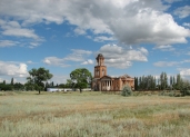 Luteranische Kirche im Dorf Privolnoje, Gebiet Saratov